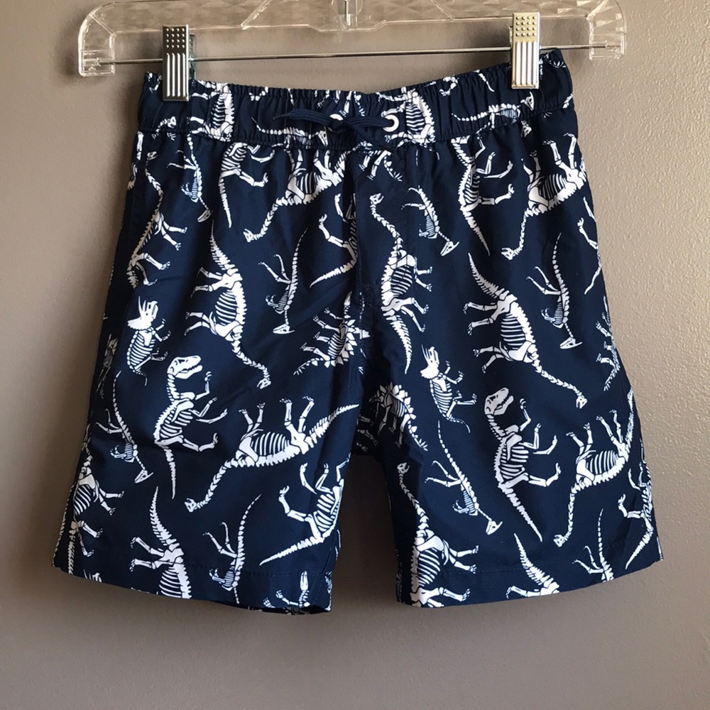🦖NWT Dinosaur Swim Trunks Dino Bones